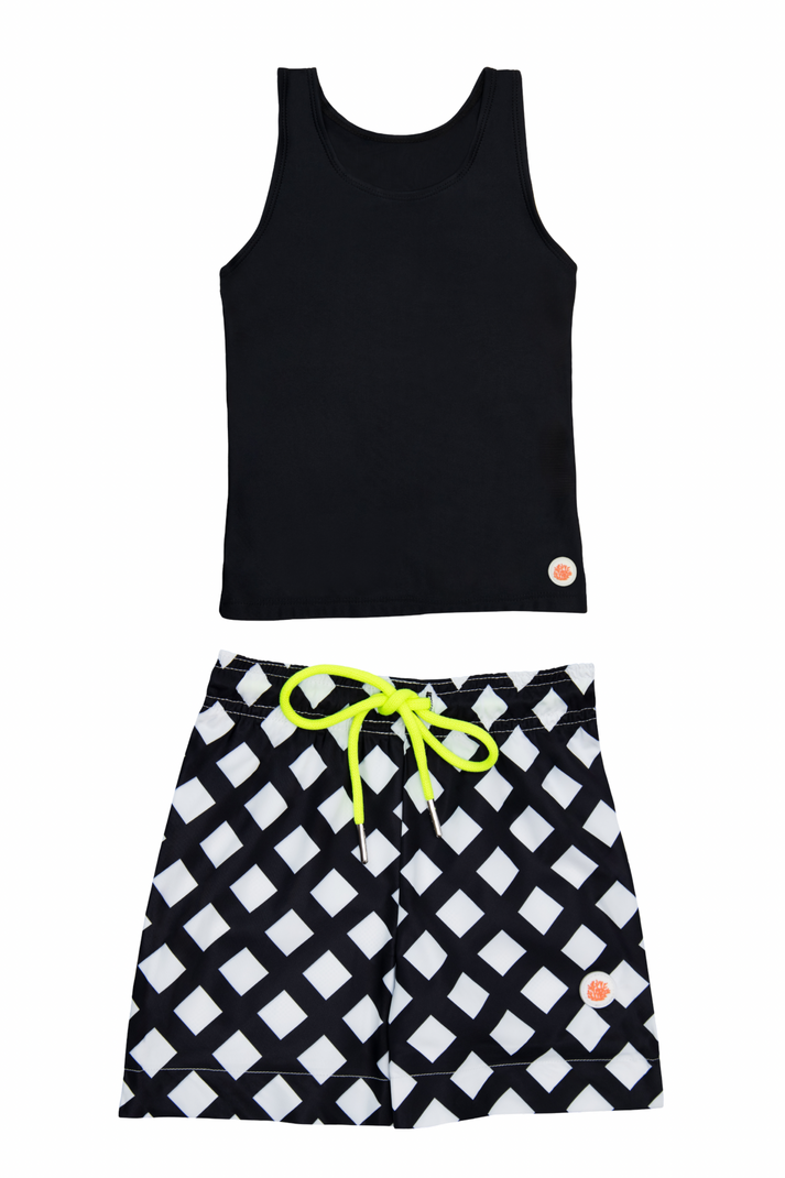 Mini Gingham Boy Set